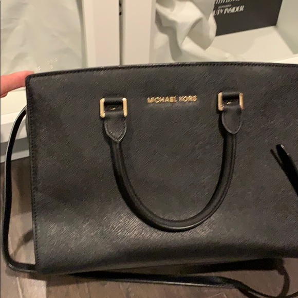 mk black handbag